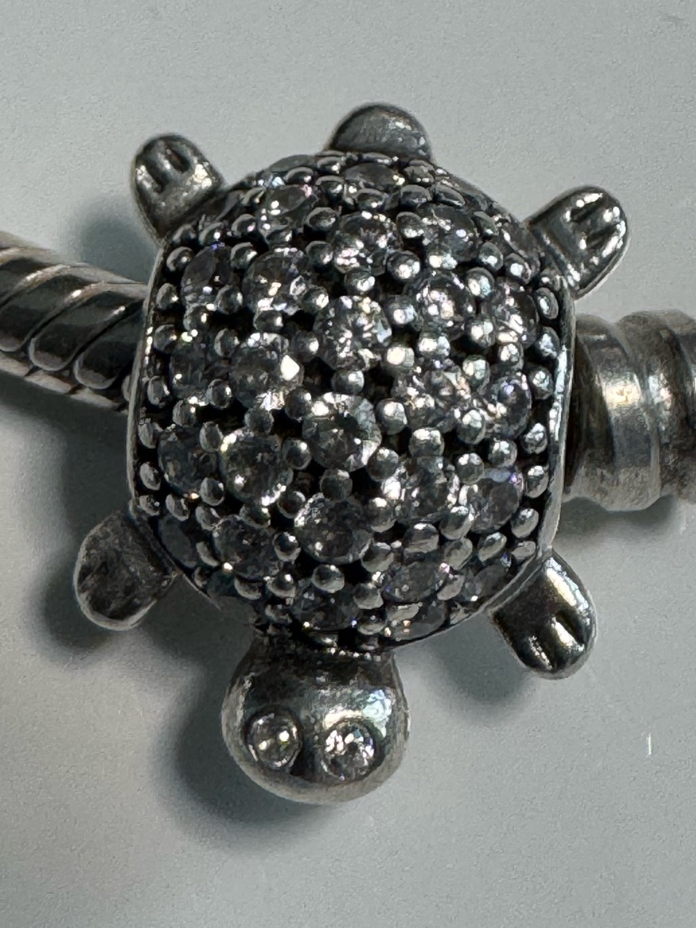 Pandora Sea Turtle Charm With Zirconia Authentic Sterling Silver ALE S925